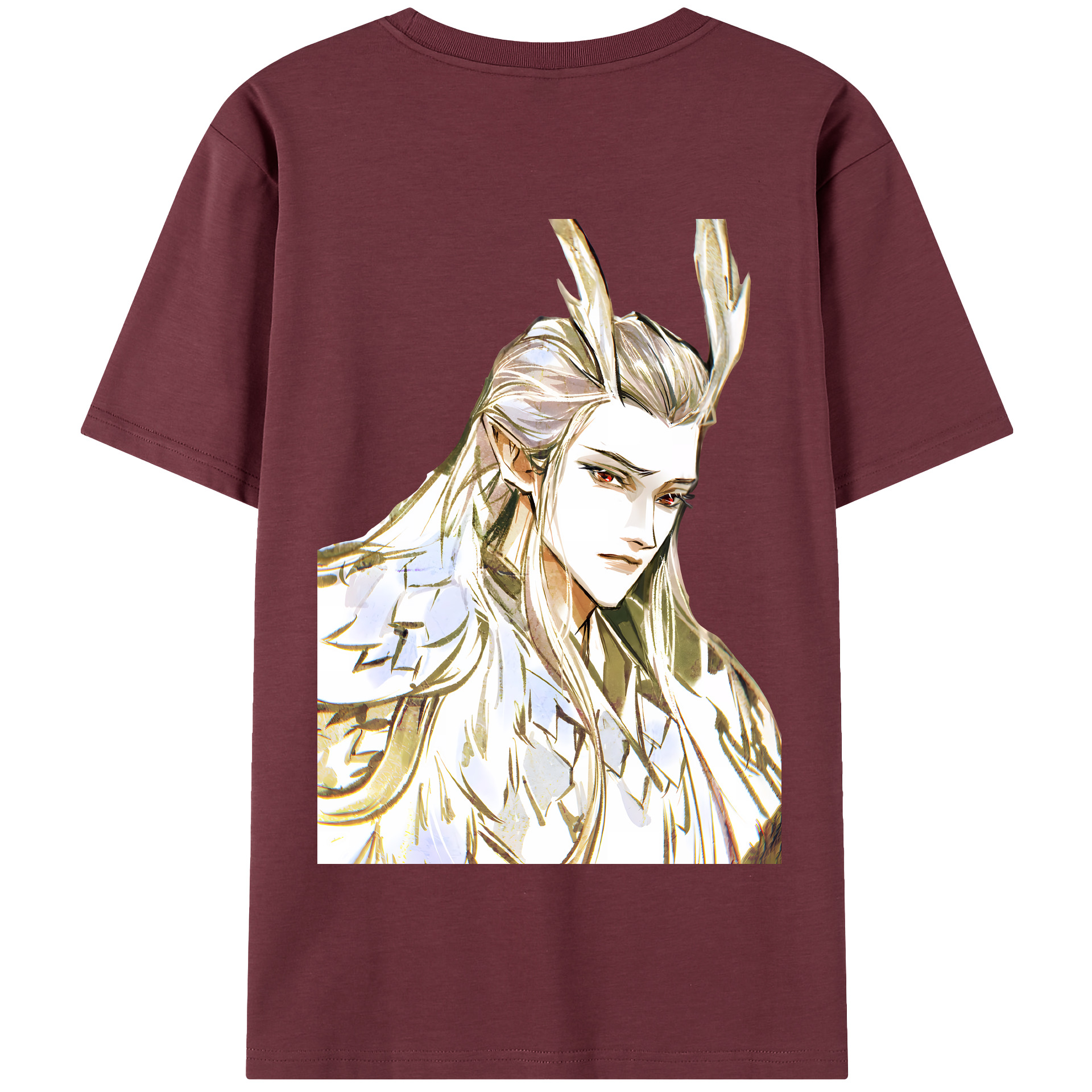 （画像用） Ne Zha 2 ナタ 魔童の大暴れ 綿100％半袖Tシャツ（背面プリント）